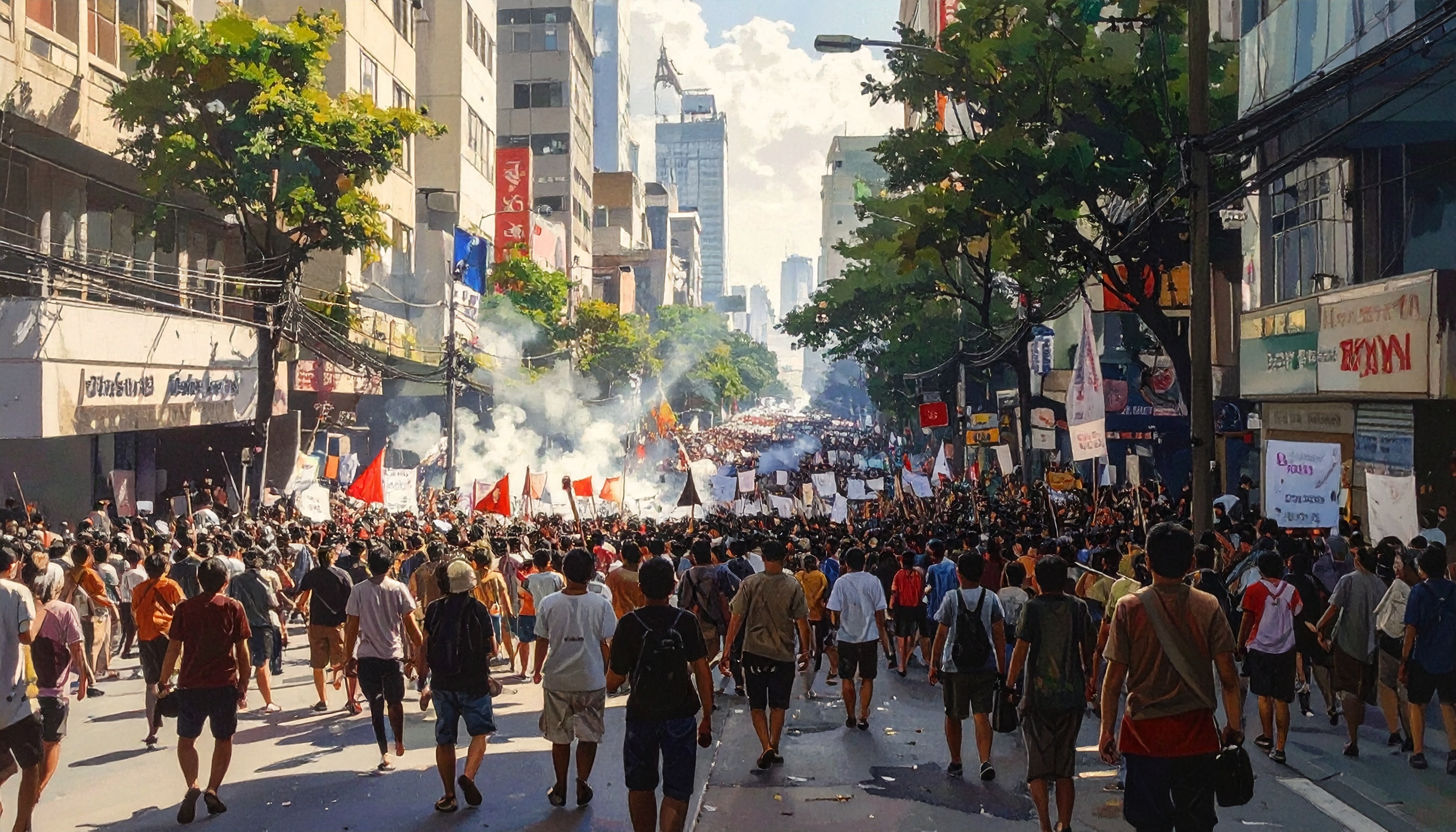 フィリピン・マニラで20万人が座り込み、洪水対策汚職を追及