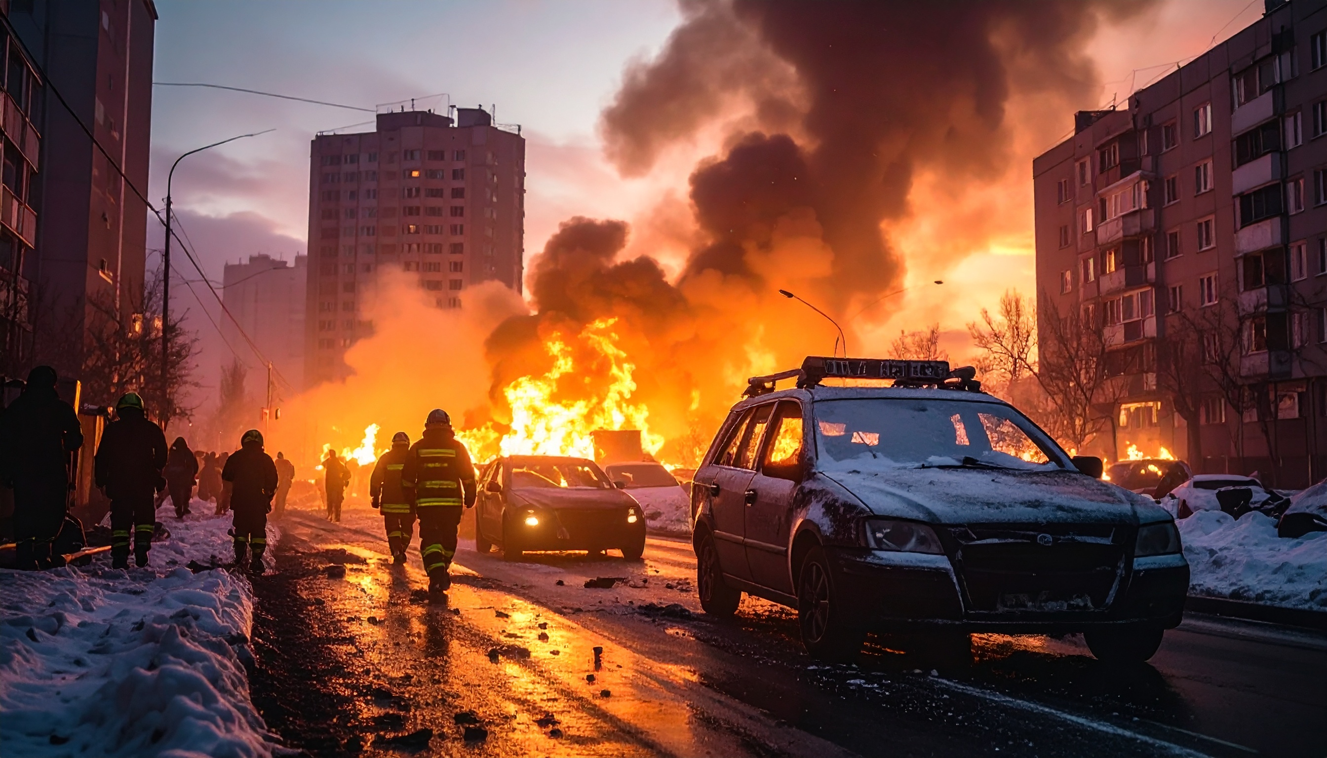 ロシア軍がウクライナ・キーウを攻撃、住民に死者と負傷確認