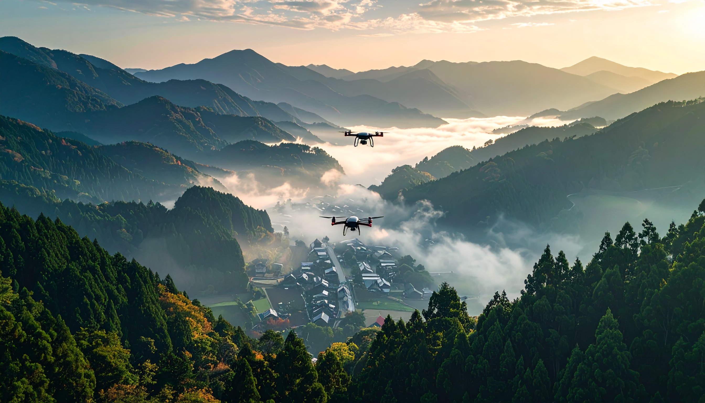 福島県昭和村 NTTドコモビジネスのセルラードローンで熊監視開始