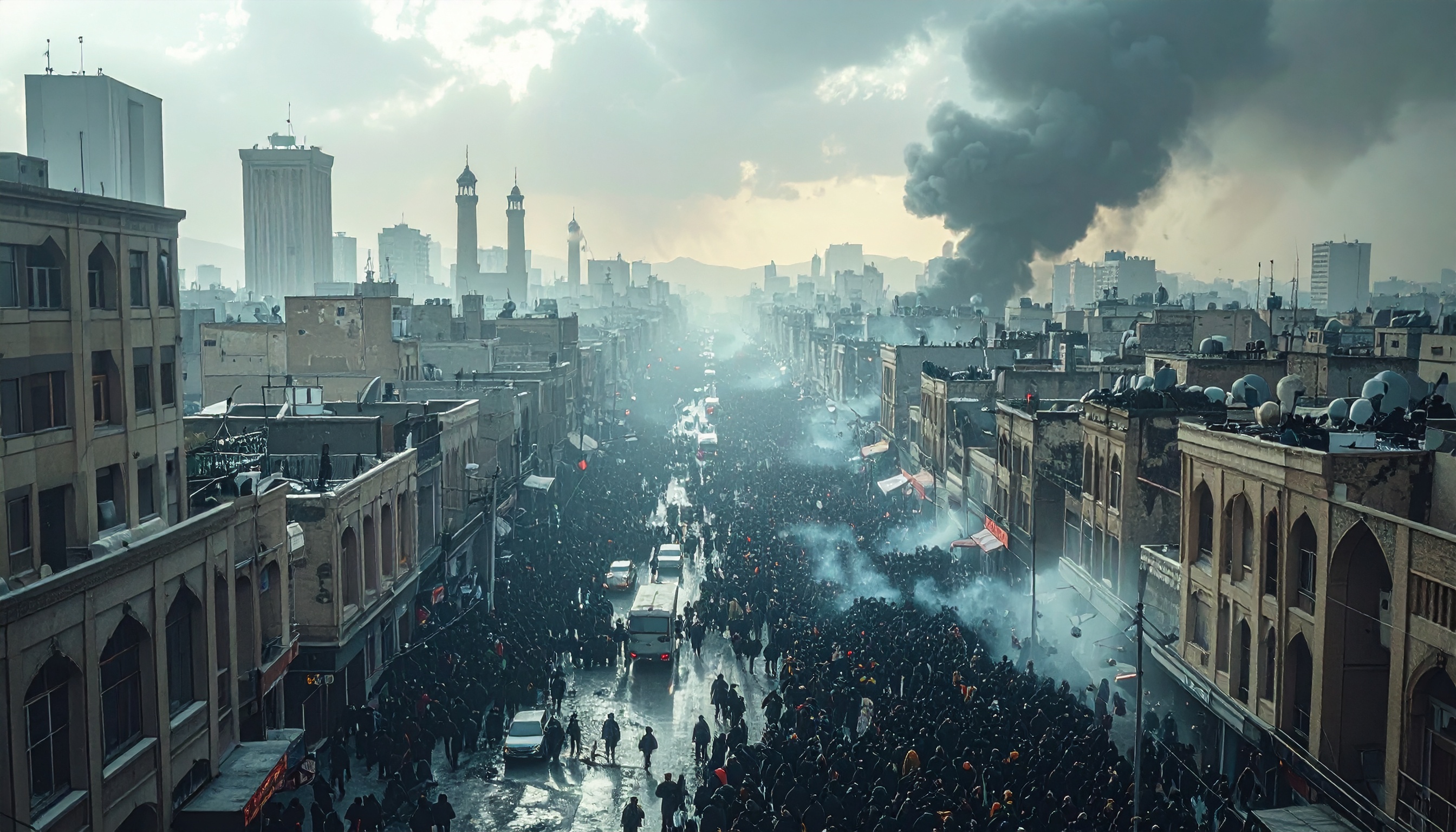 イラン・テヘラン中心に抗議続発、拘束者は約3,700人