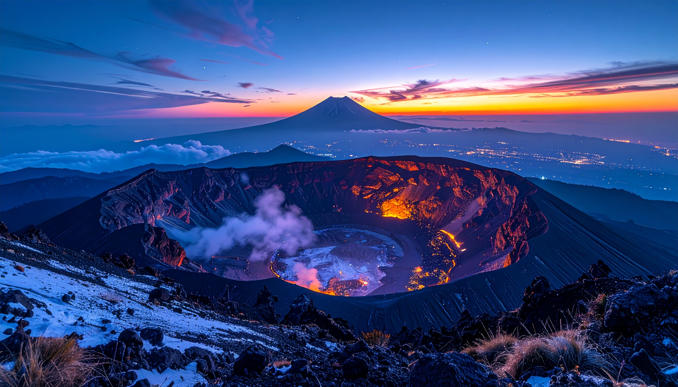 熊本県阿蘇市の遊覧ヘリ、阿蘇中岳で消息を絶つ 県警ヘリが機体確認