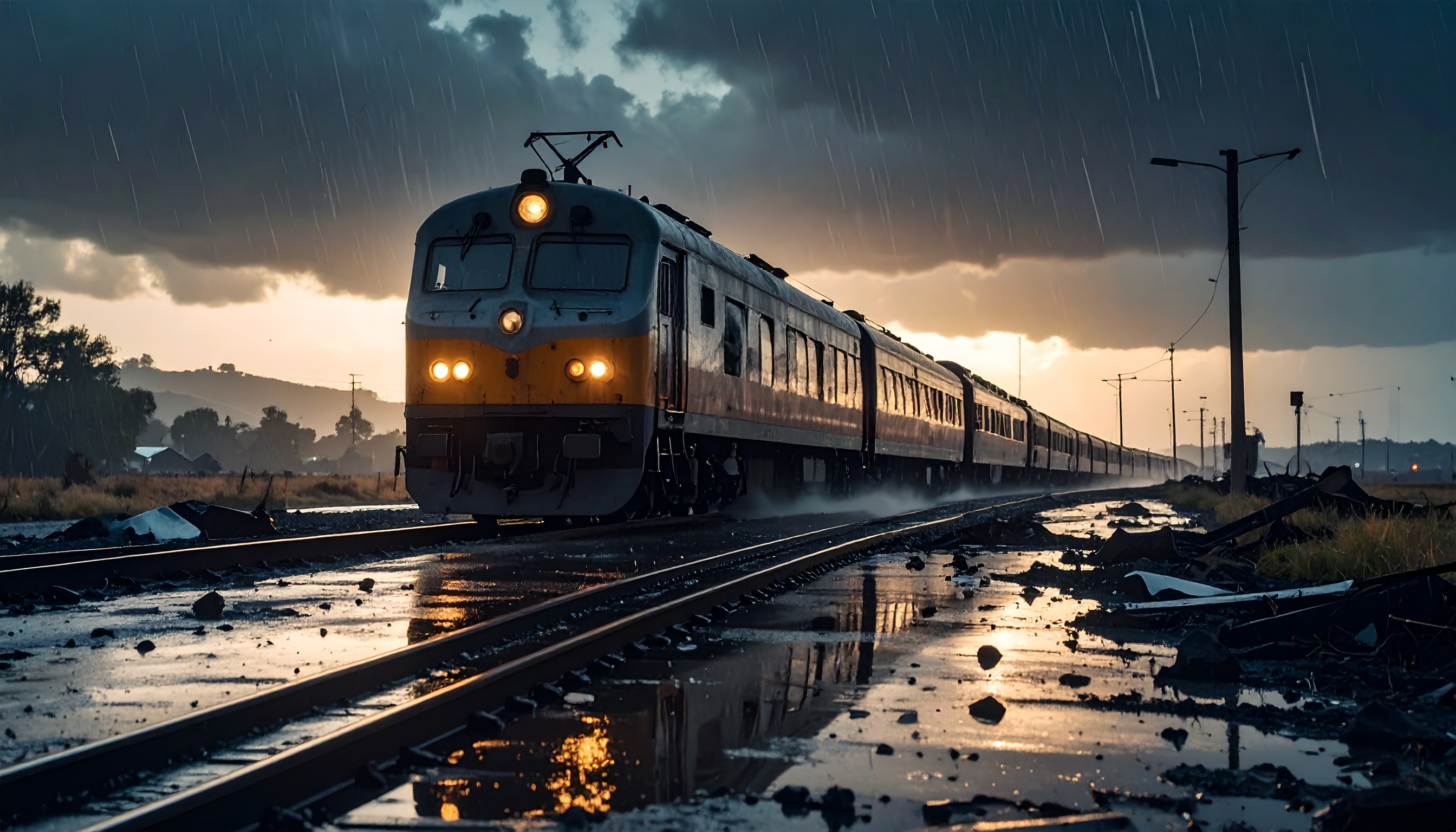 豪雨で擁壁崩落、スペイン・カタルーニャ州で列車脱線 運転手死亡