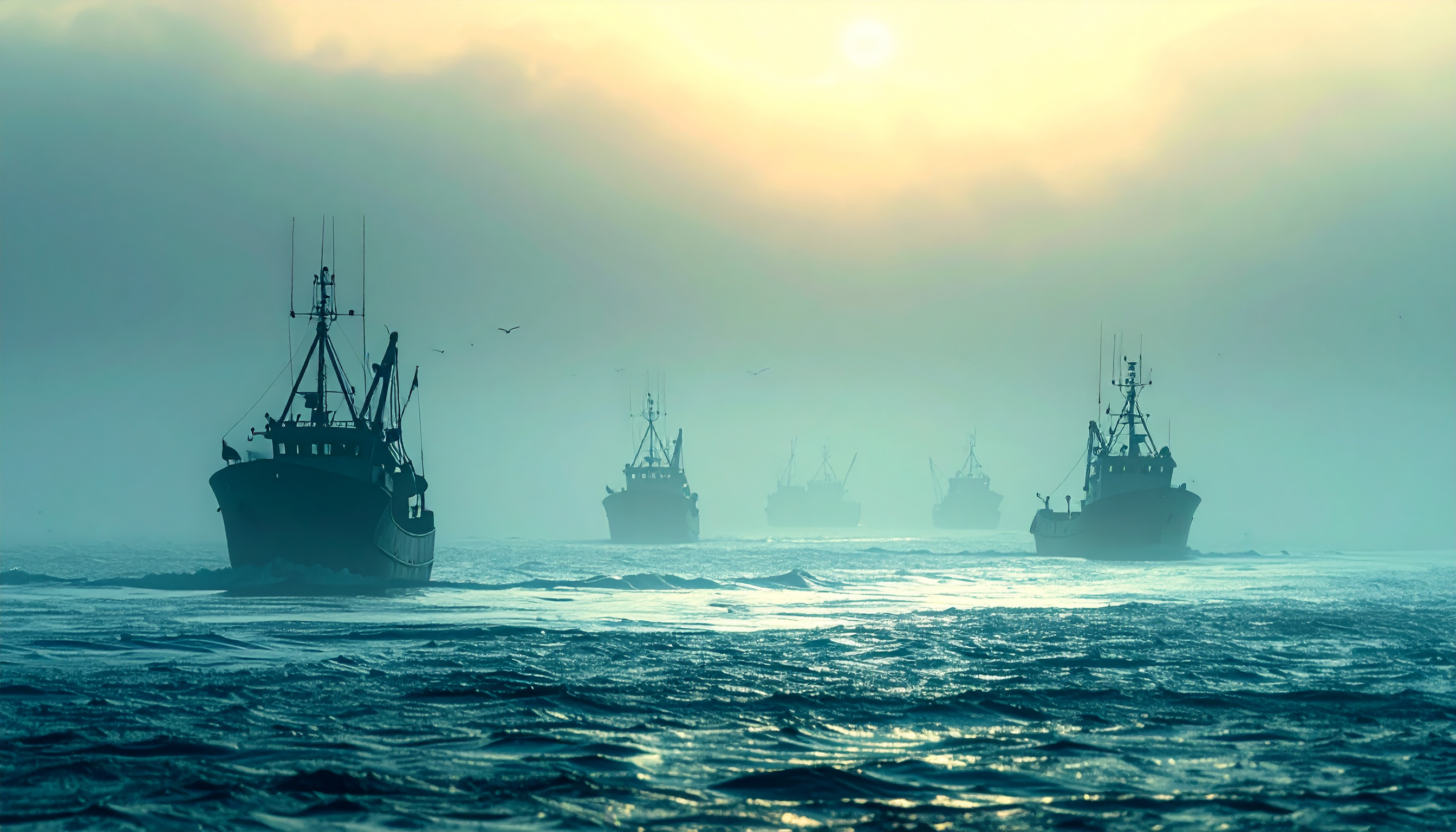 異例の漁船2千隻、東シナ海で壁を形成　日中中間線付近で確認