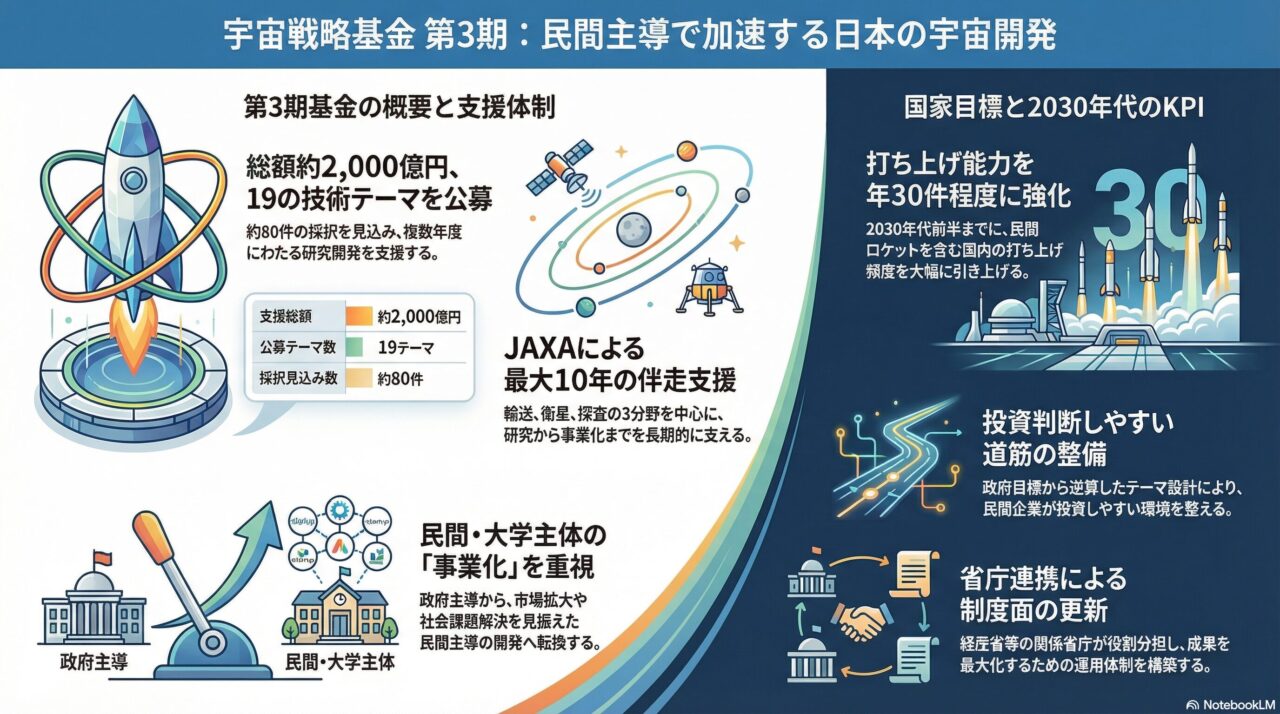 宇宙戦略基金の第3期方針を決定 打ち上げや衛星開発を後押し