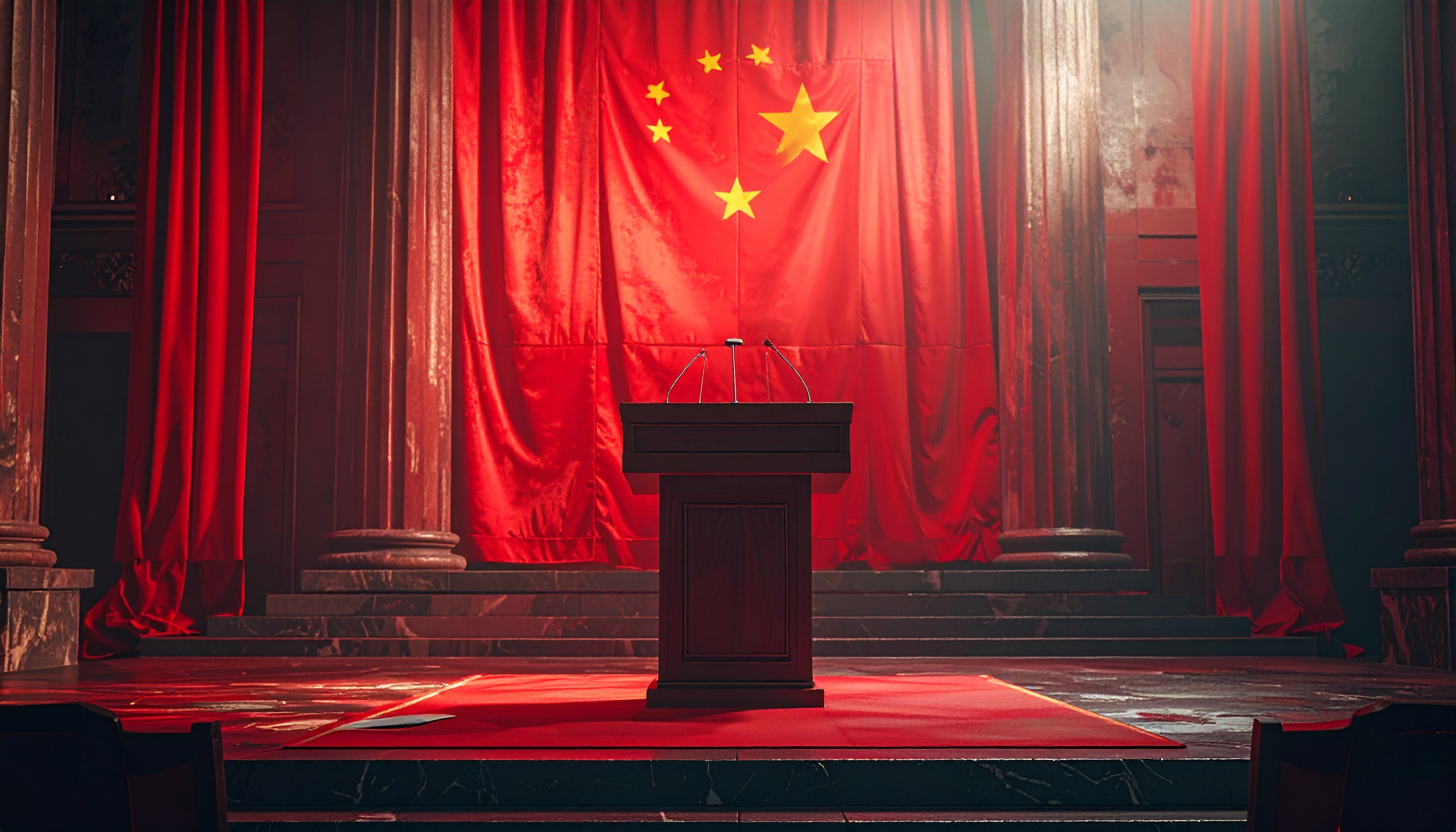 中国・北京 中国人民政治協商会議（政協）開幕式で、政治局員2人が不在