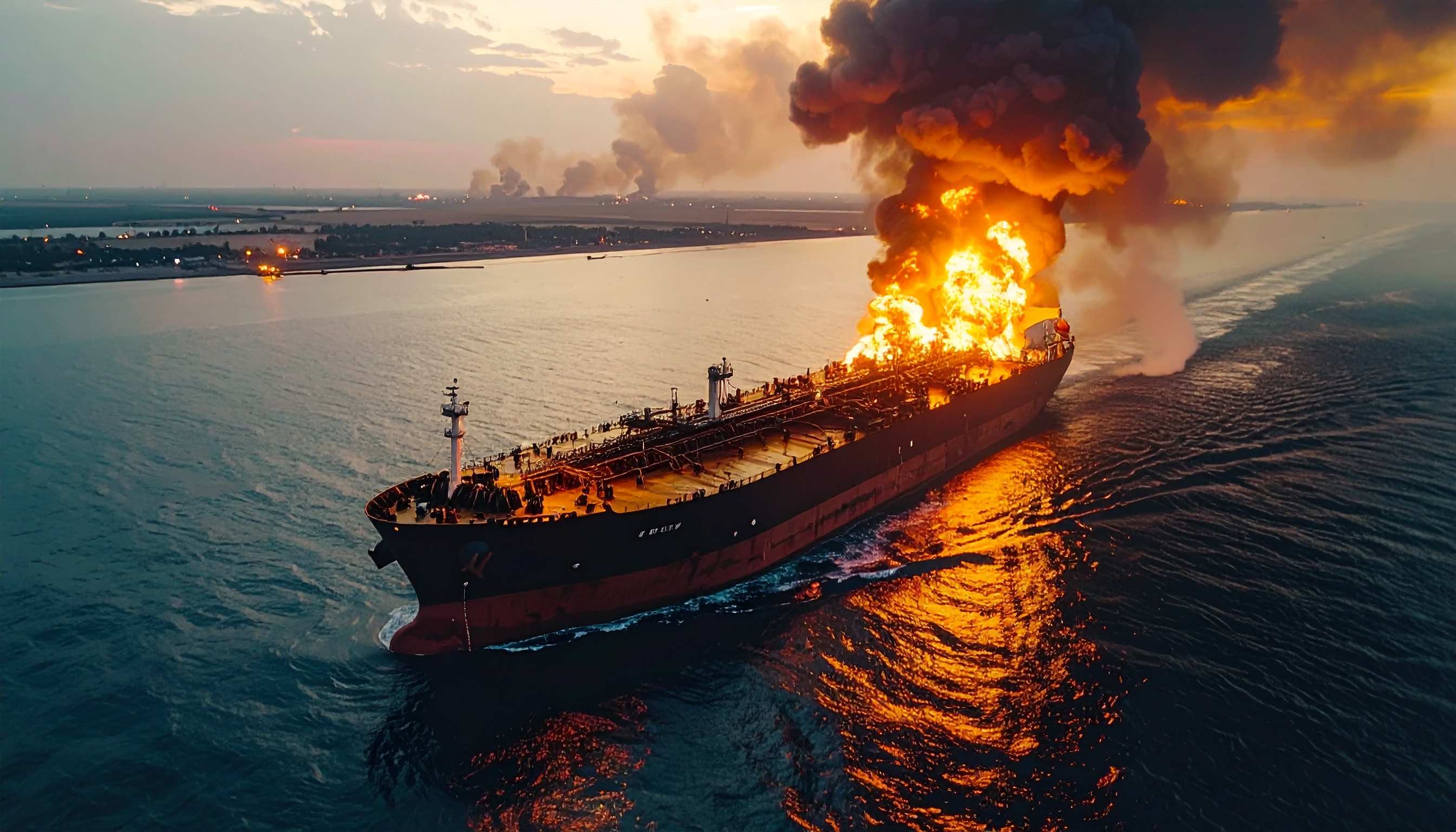 イラク南部の港に近い海域で原油タンカー爆発、遠隔操作小型船関与か