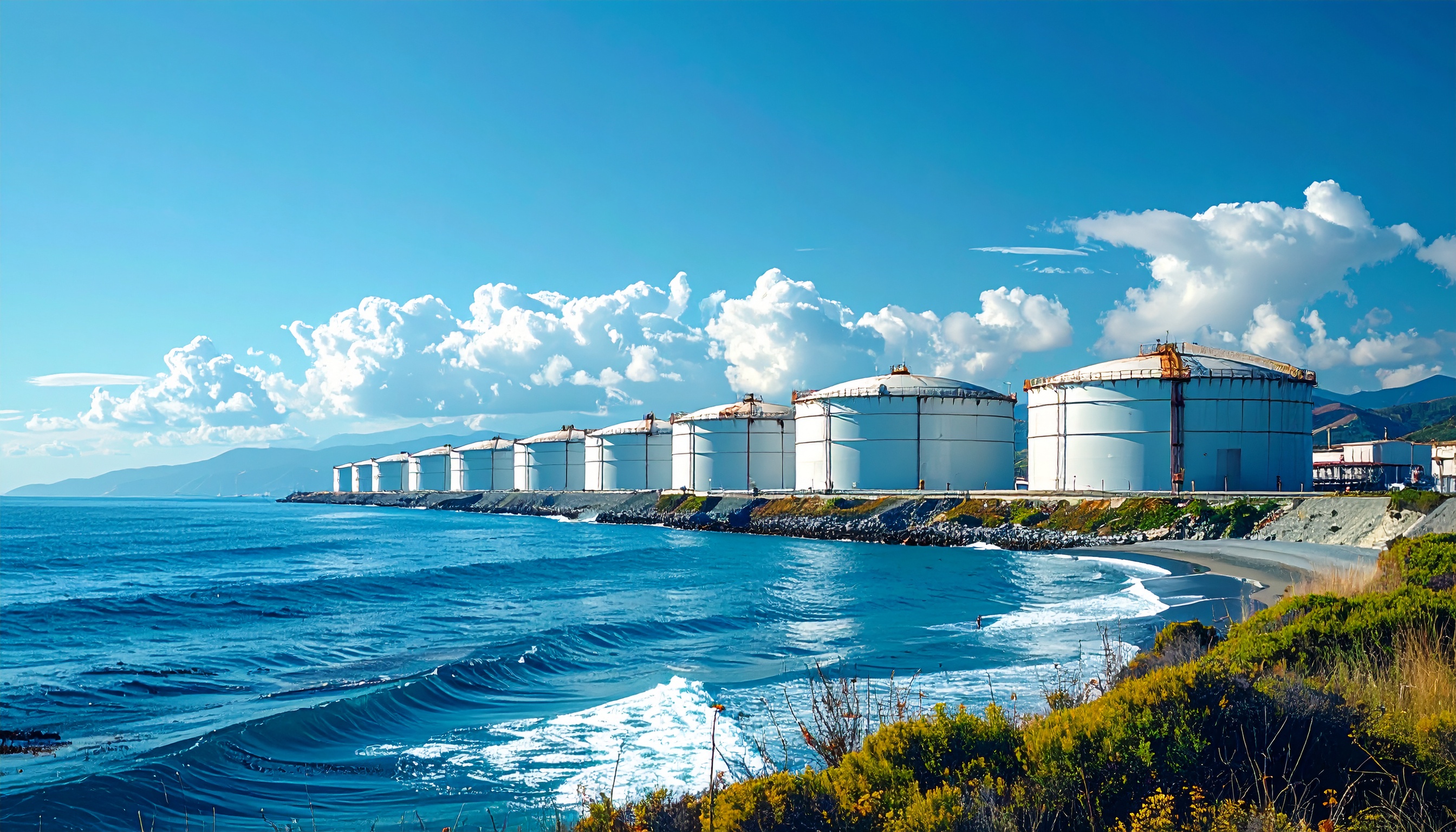 政府が愛媛県今治市菊間基地で石油放出、供給対応本格化