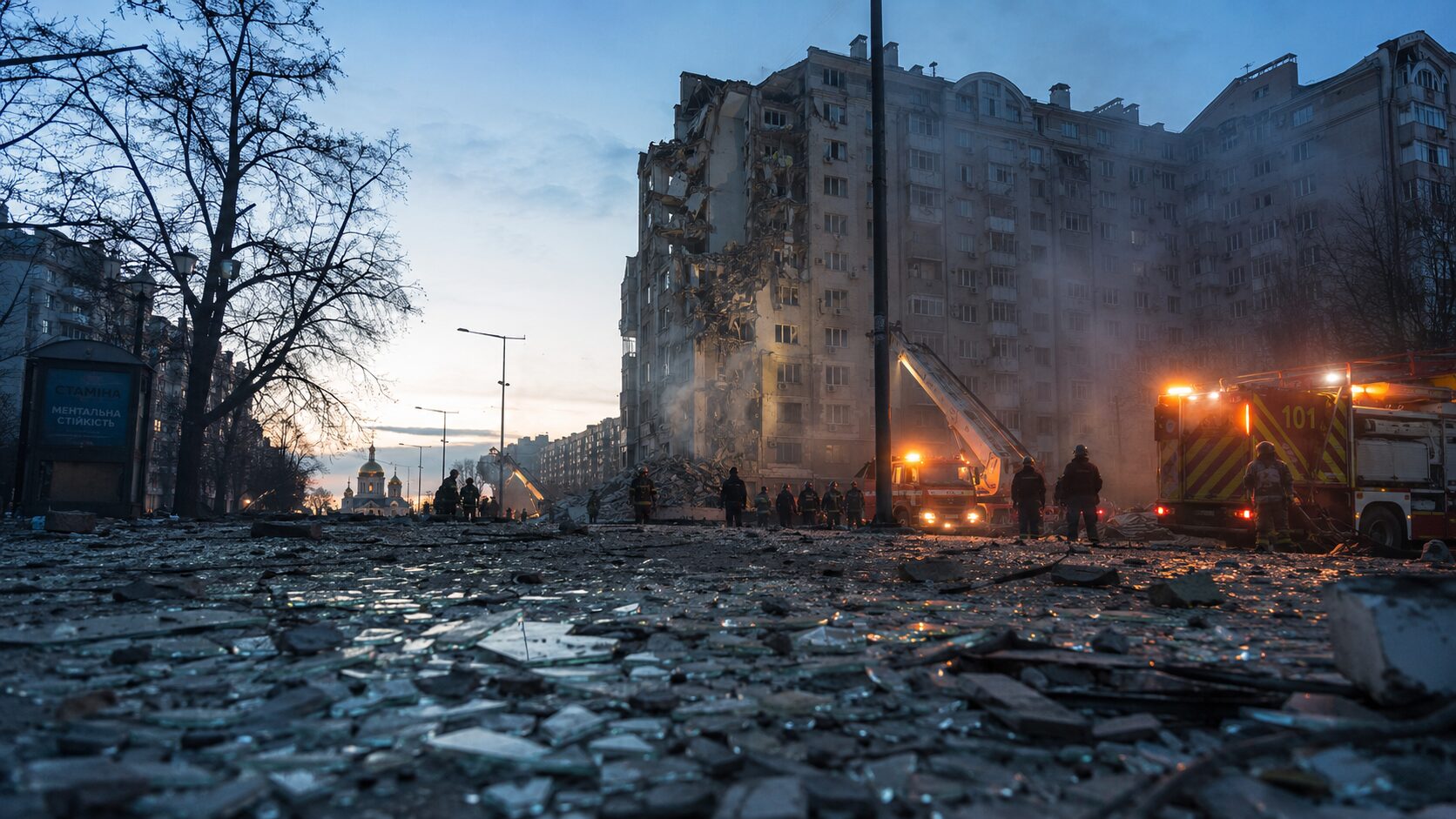 ロシア軍、ウクライナ・キーウを大規模攻撃 2人死亡、77人負傷