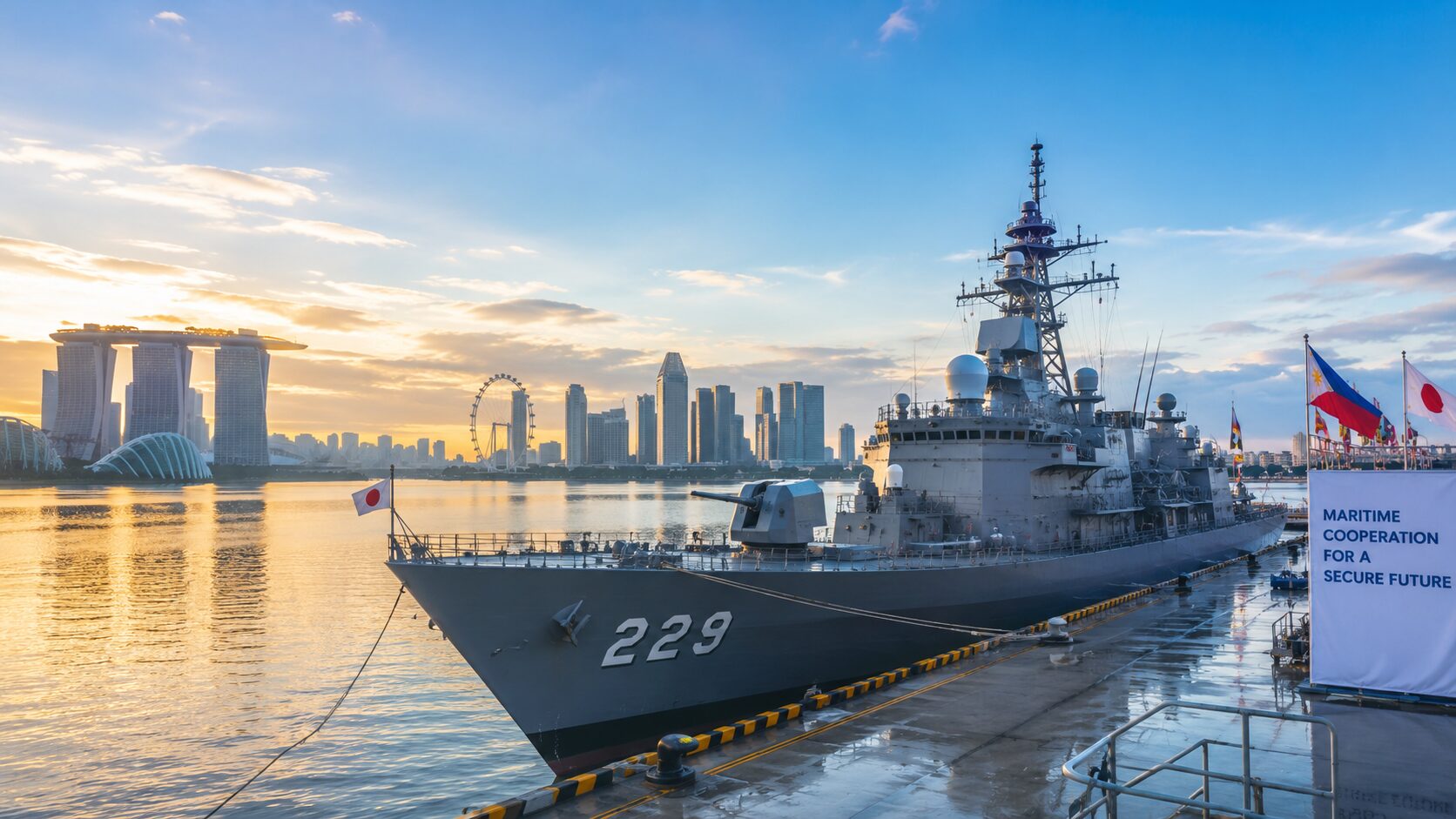 シンガポールで小泉防衛相、比国防相が護衛艦移転で大筋合意