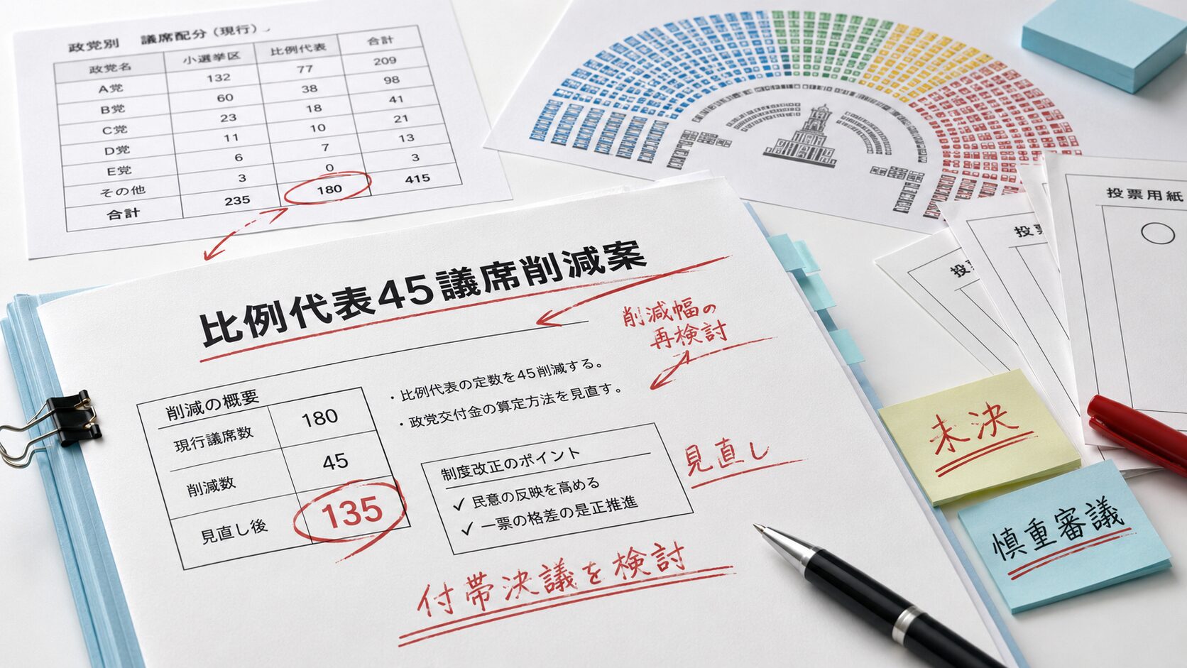 自民党、衆院定数1割削減へ 比例45議席案で党内調整
