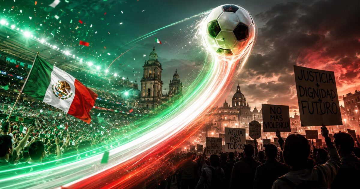 メキシコ市で2026年W杯開幕、開催国が2-0発進 祝賀と抗議が重なる