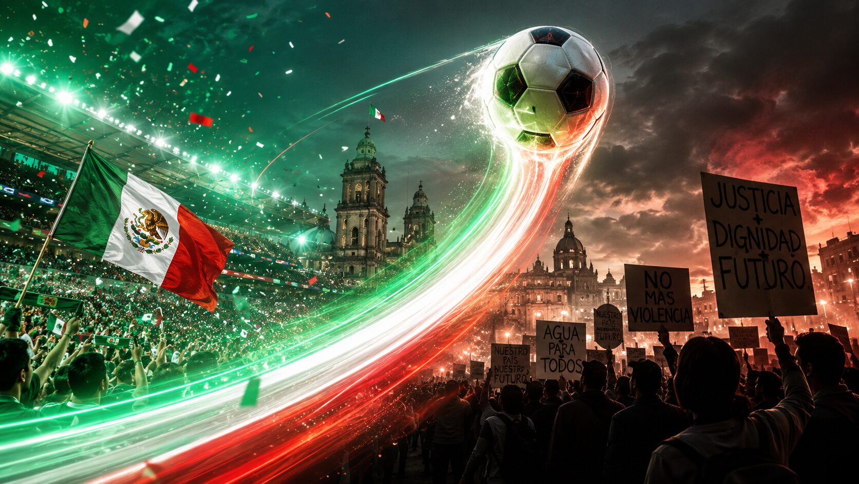 サッカーW杯北中米大会、メキシコ市で開幕 メキシコ白星発進