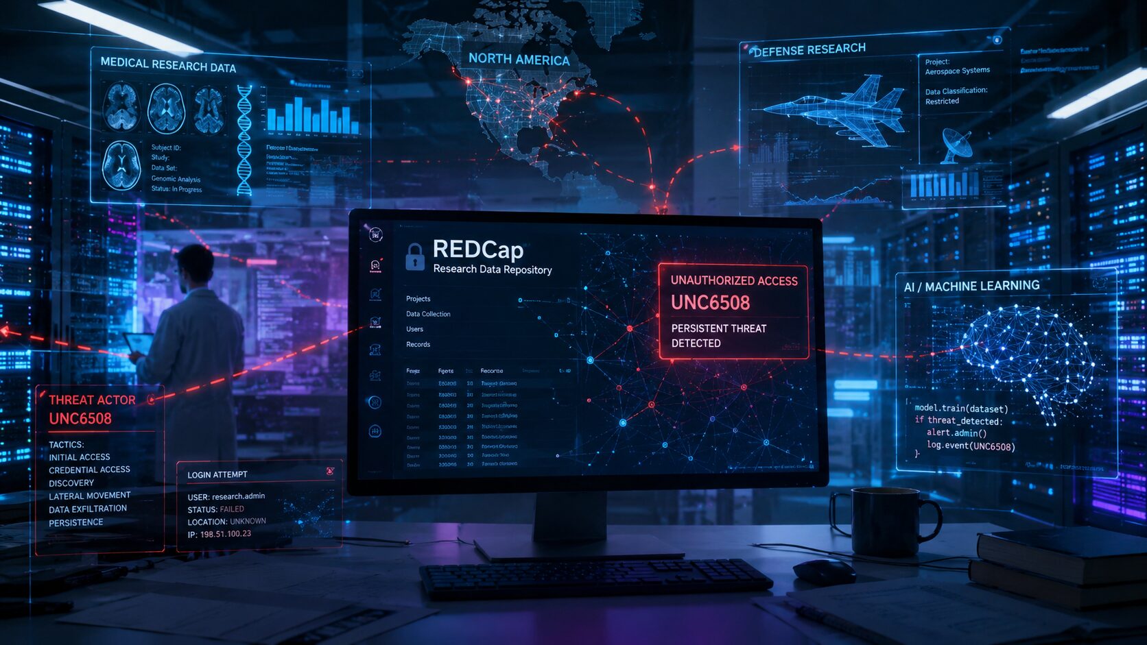 Google調査 中国系UNC6508が米国とカナダの研究機関に侵入