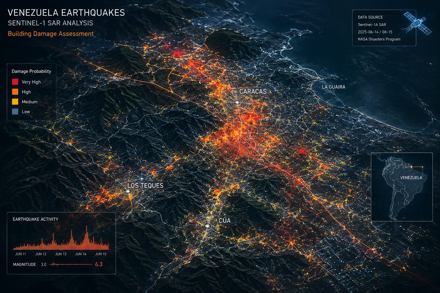 ベネズエラ北中部の連続地震、約5万9000棟損壊の可能性