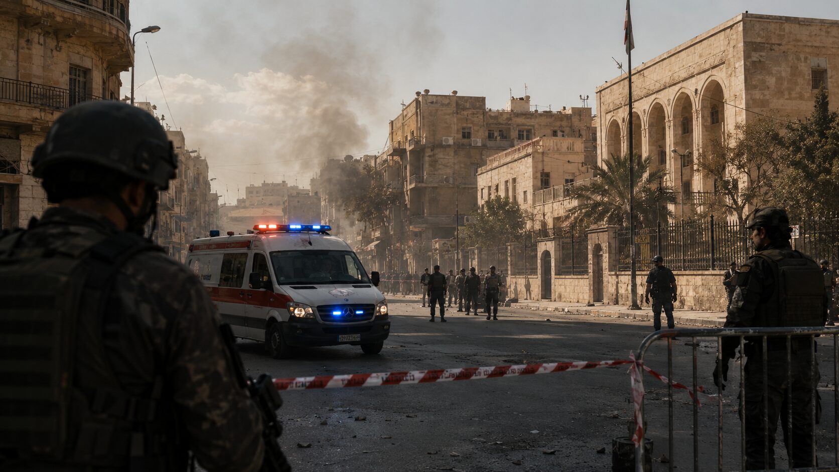 シリア・ダマスカス中心部のカフェで爆発、9人死亡20人負傷