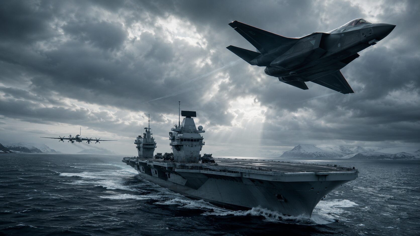 ノルウェー海で英空母に露哨戒機接近 F35が緊急発進、英防省非難