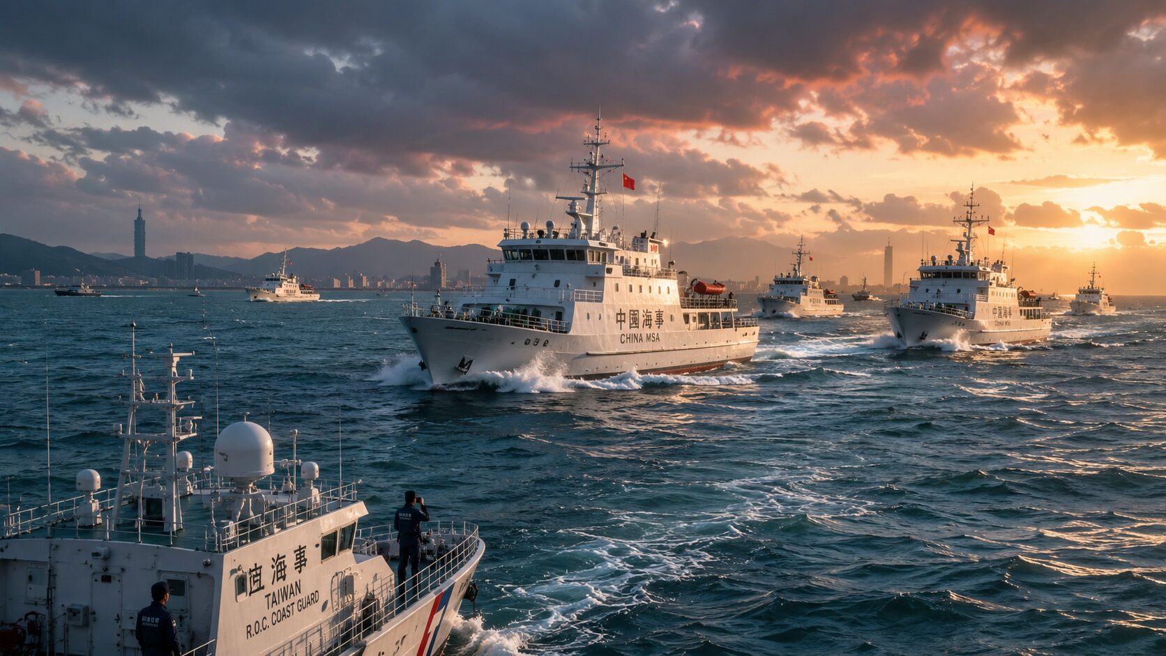 台湾海洋委員会主任委員が中国の海洋圧力に警戒 台湾海峡の既成事実化懸念