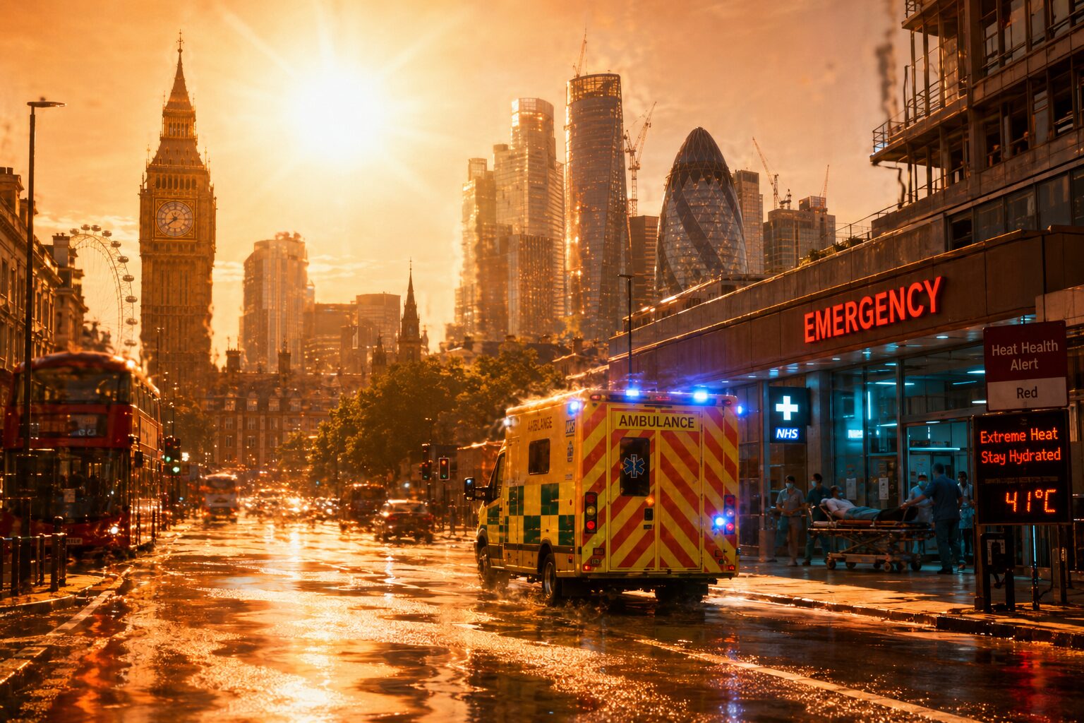 英国イングランド・ウェールズ熱波で2700人死亡、4割超に気候変動影響