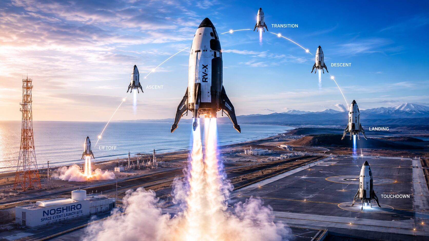 宇宙航空研究開発機構の小型実験機RV-X、秋田県能代市で初飛行成功