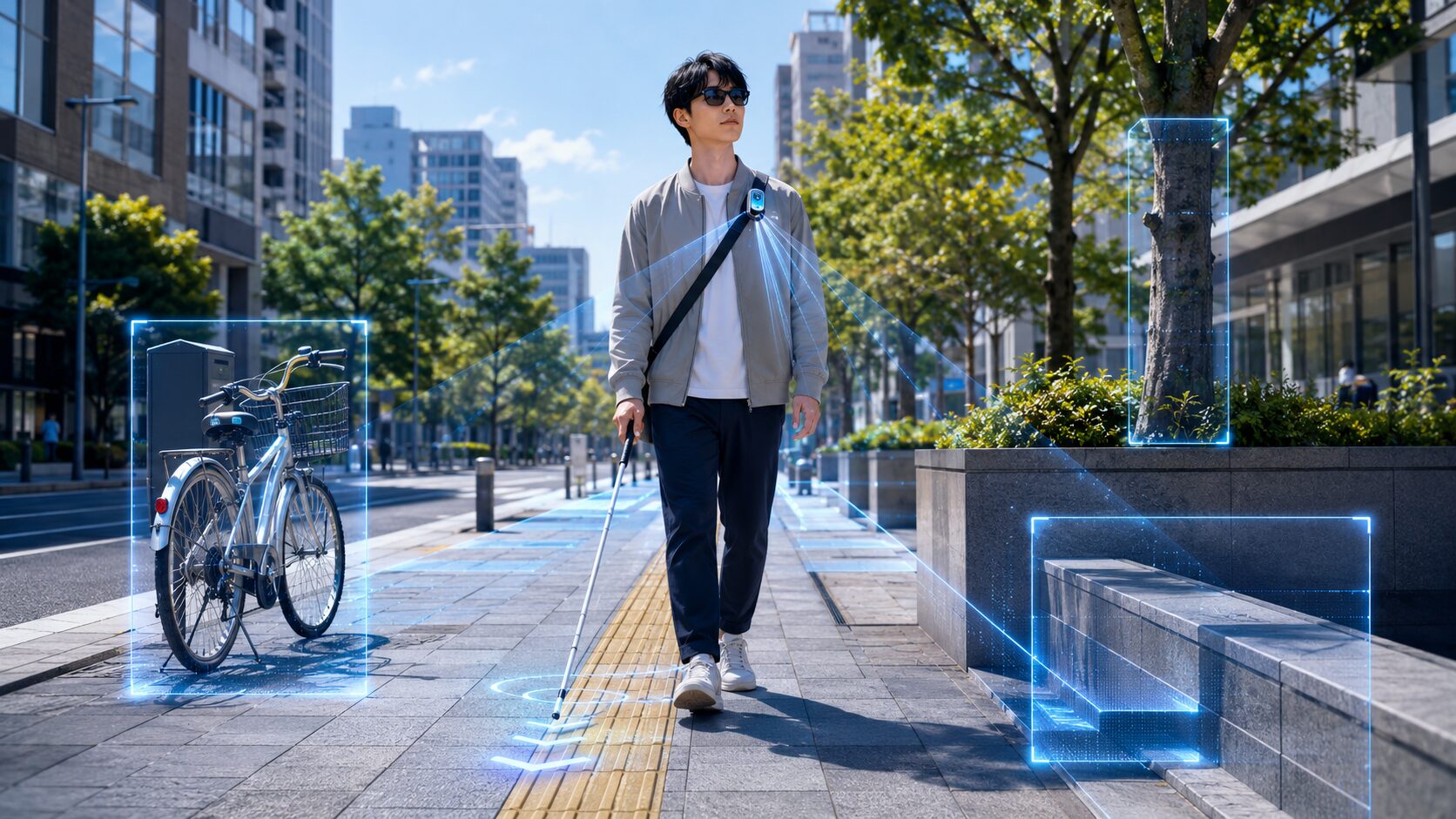 サフラテクノ 視覚障がい者向けAI歩行支援機器の開発着手