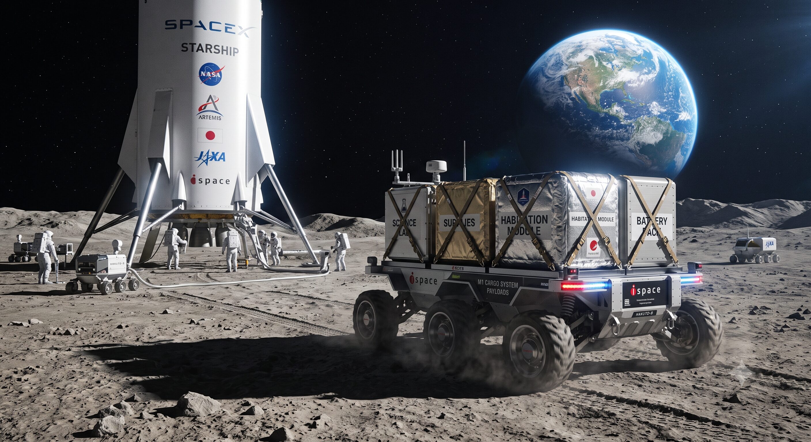 宇宙開発ベンチャーispace、米SpaceXスターシップで月輸送拡大