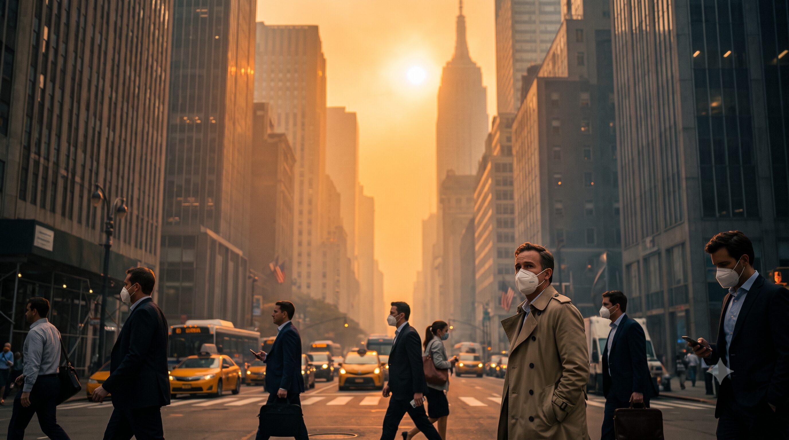 米中西部発の山火事煙、10州で大気「不健康」 米ニューヨーク市が対策