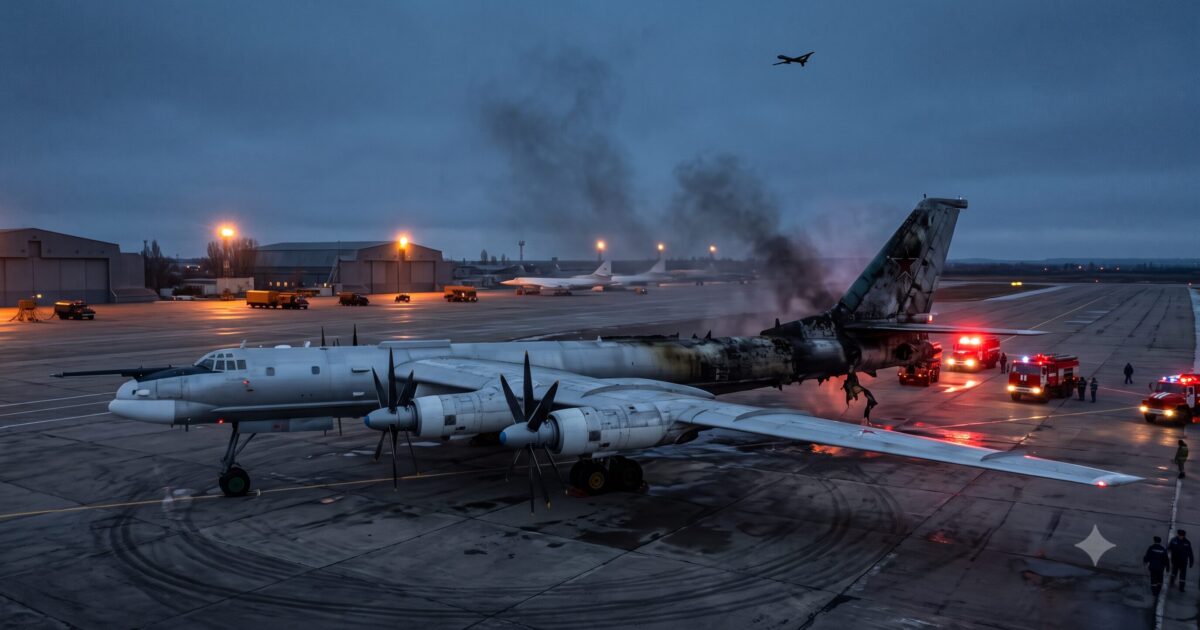 ウクライナ、長距離ドローンで爆撃機「Tu-95」を攻撃 ロシア西部