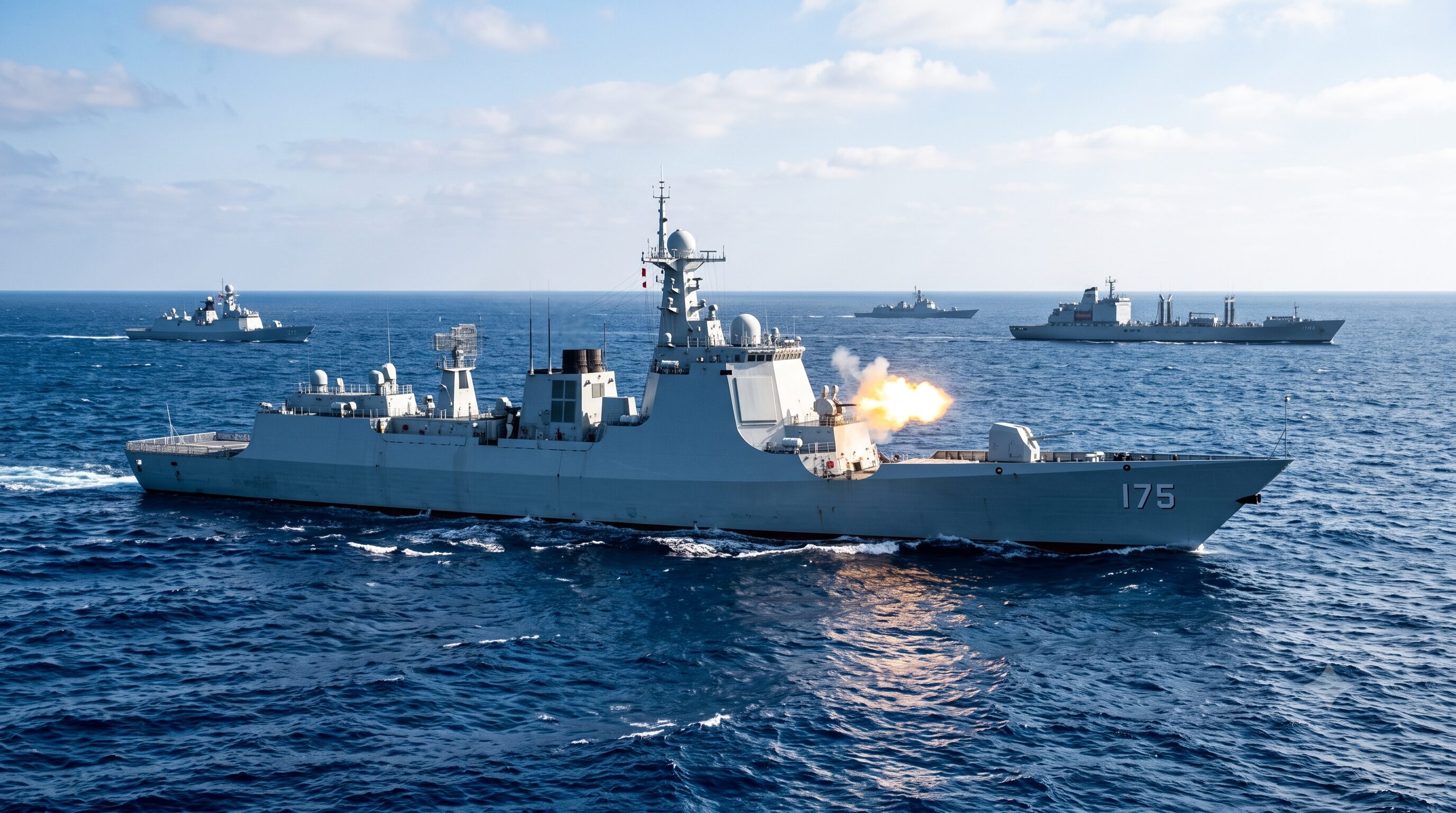 中国海軍駆逐艦、東京都沖ノ鳥島南西のEEZ内で射撃訓練