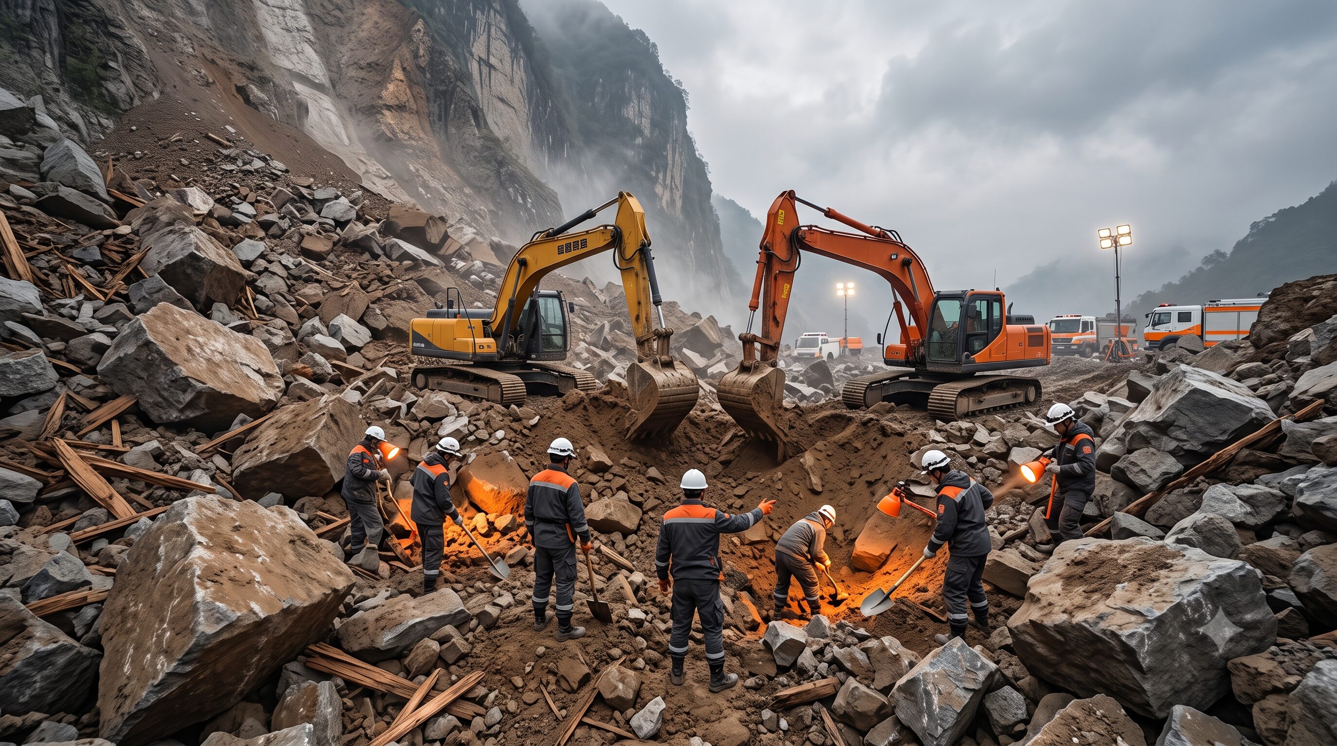 中国・重慶の山体崩壊、死者41人に　深部捜索で30人確認、20人なお不明のまま捜索続く