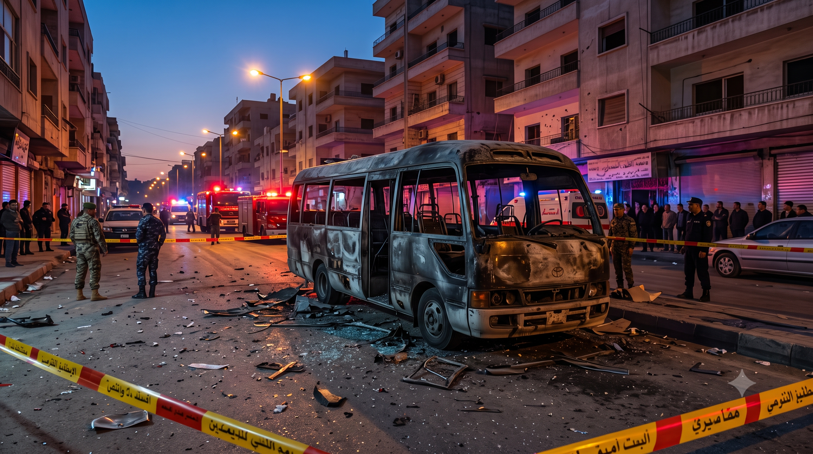 ジャラマナのミニバスで爆発、14人負傷　ドゥルーズ派住民が多い首都近郊で発生