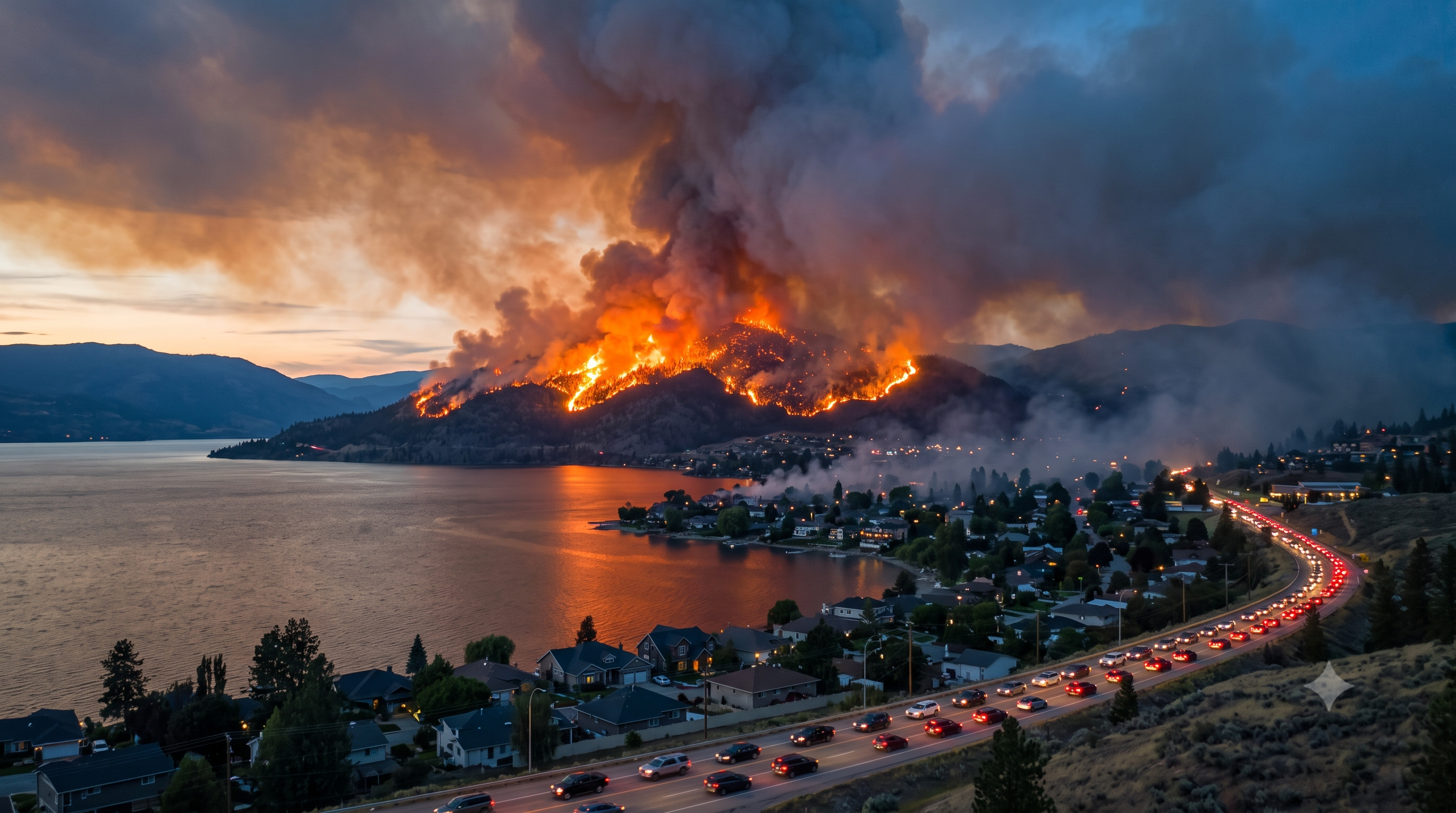 カナダBC州、山火事で非常事態を宣言　バルド・レンジ火災急拡大、オカナガン湖周辺で2万人超避難