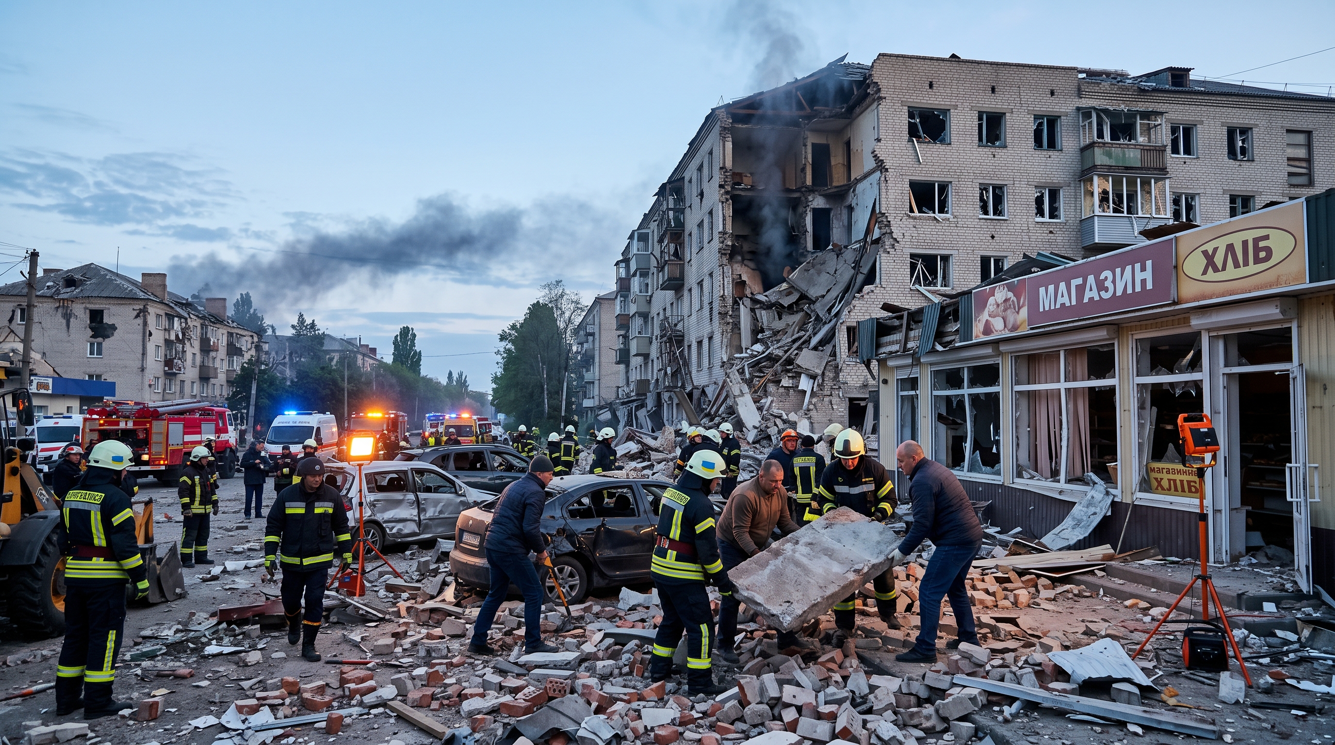 ハリコフ州ペチェニヒに「バンデロール」2発　ロシア軍攻撃で10人死亡、被害確認続く