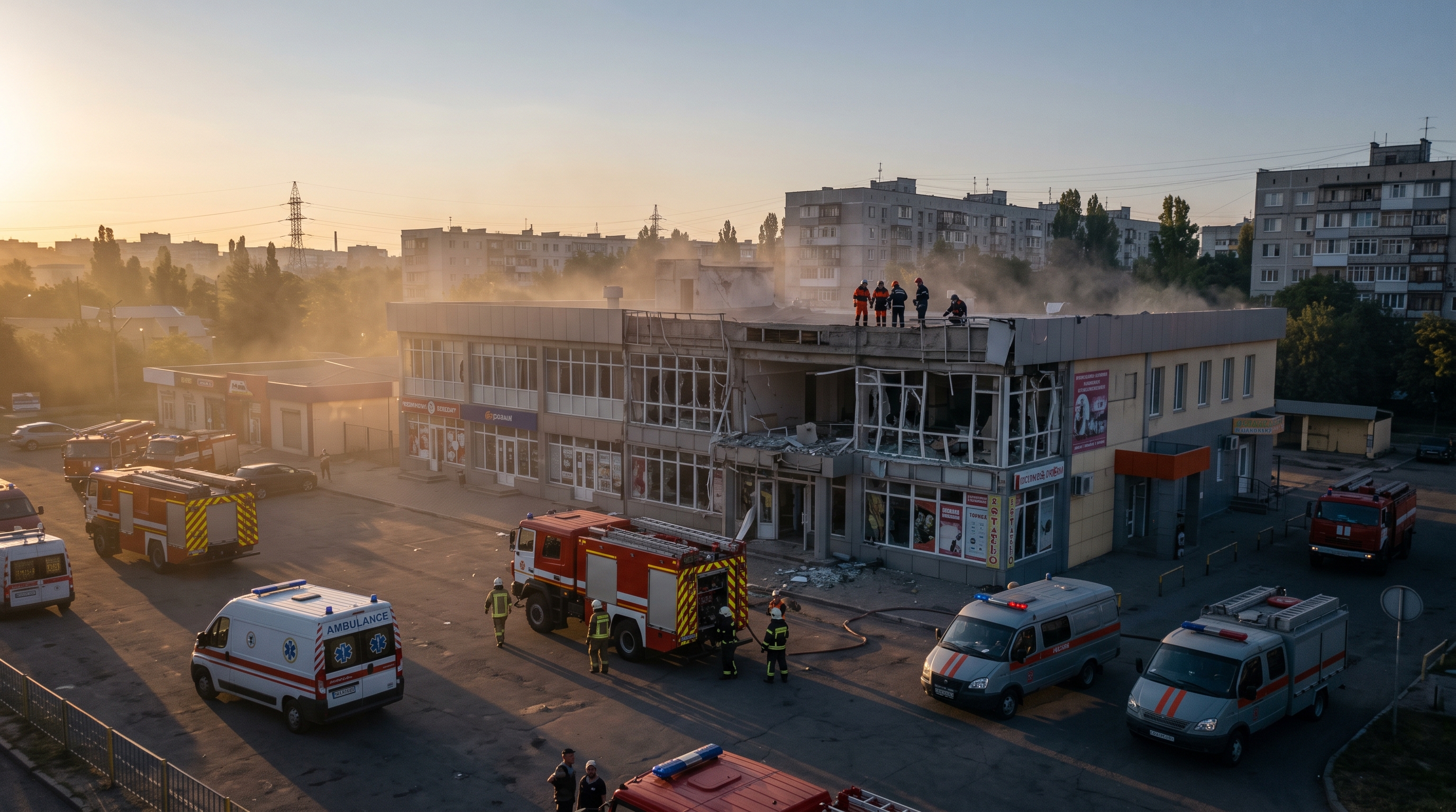 ウクライナ・クリブイリフ商業施設にロシアのドローン二波攻撃　死者16人、負傷者140人に