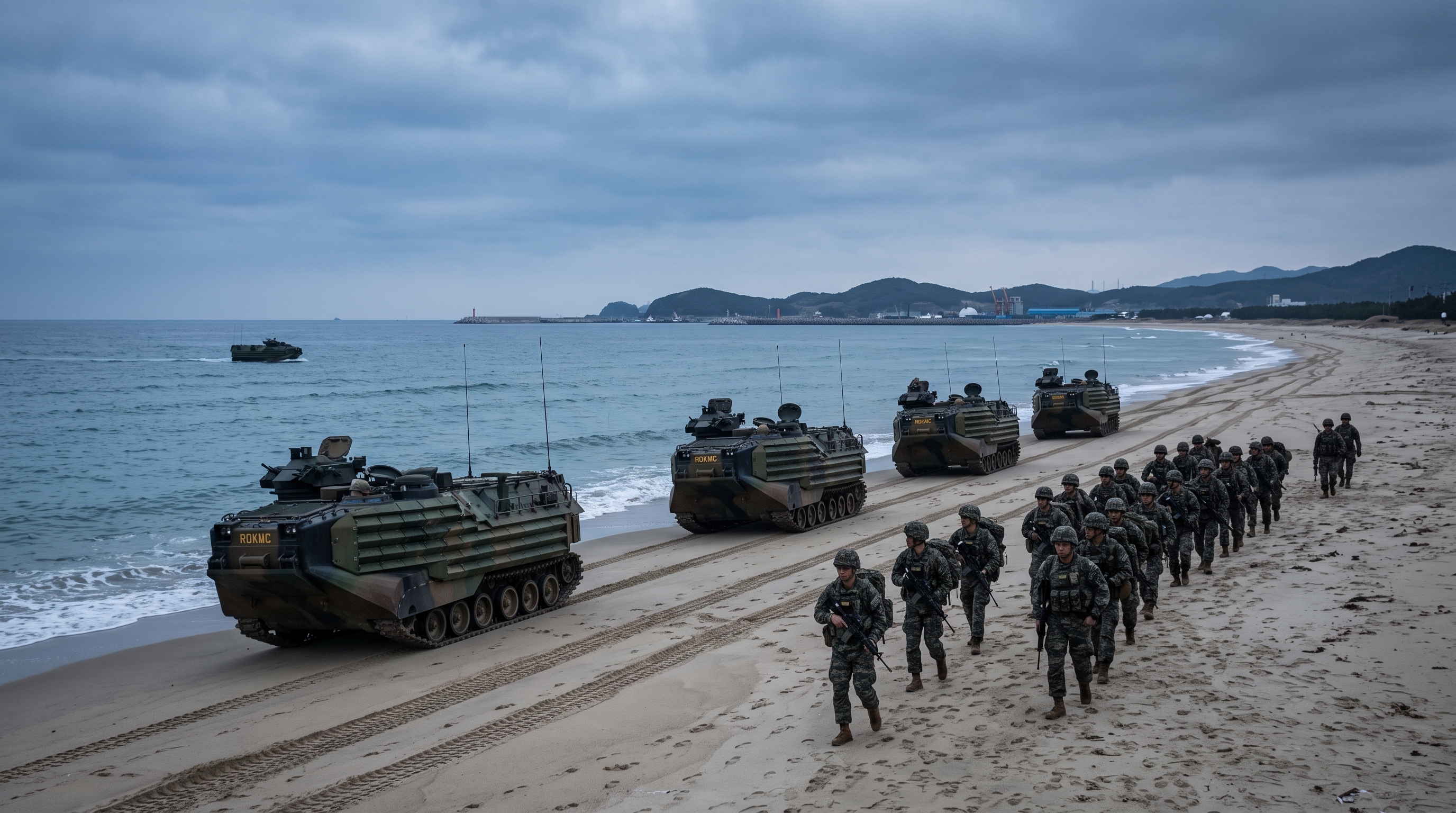 米韓海兵隊、9月の合同上陸訓練「双龍」を中止　中東情勢で米軍の兵力運用に制約、再開を協議