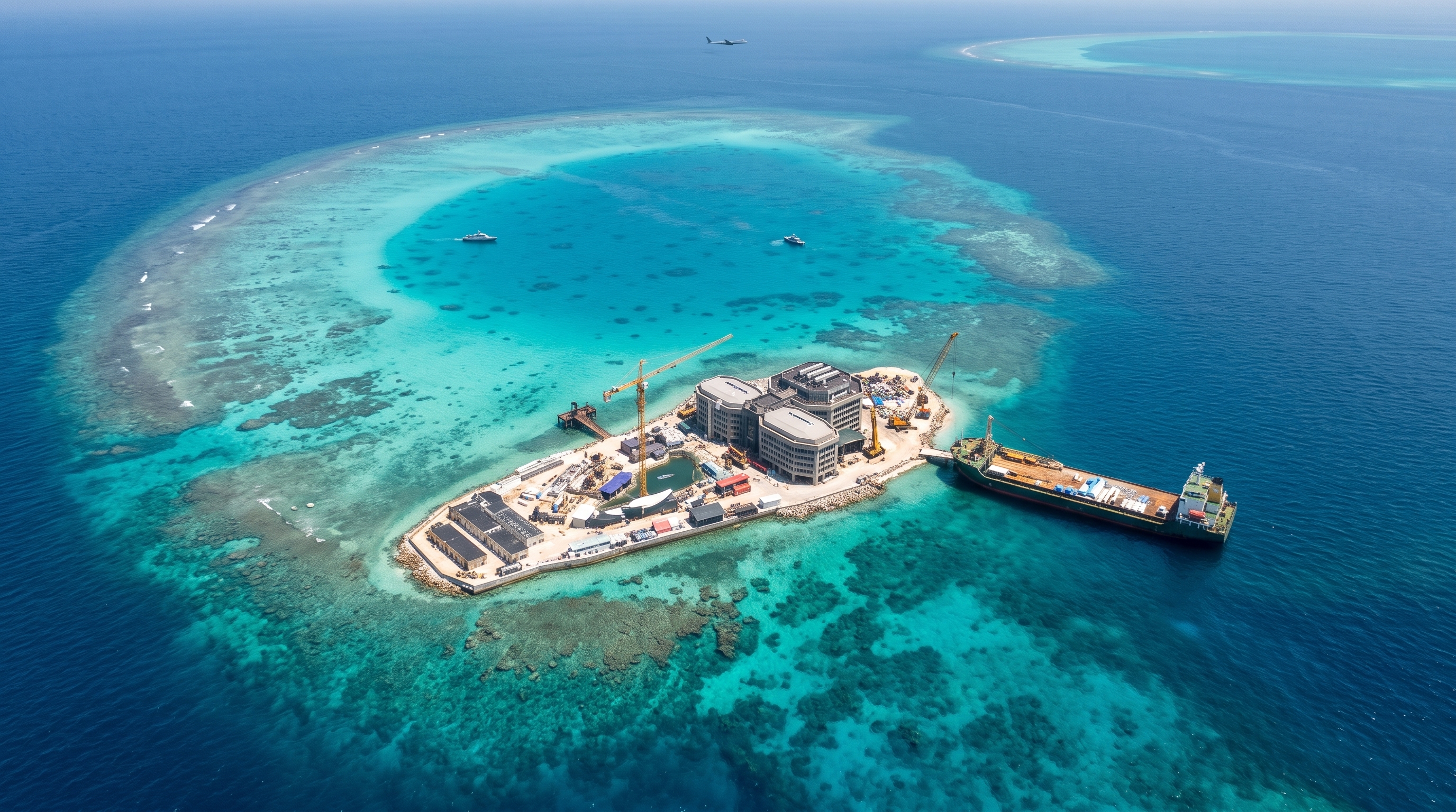 中国実効支配のパラセル諸島・ヤゴン島に三つまた状の新建造物　レーダー・早期警戒施設か