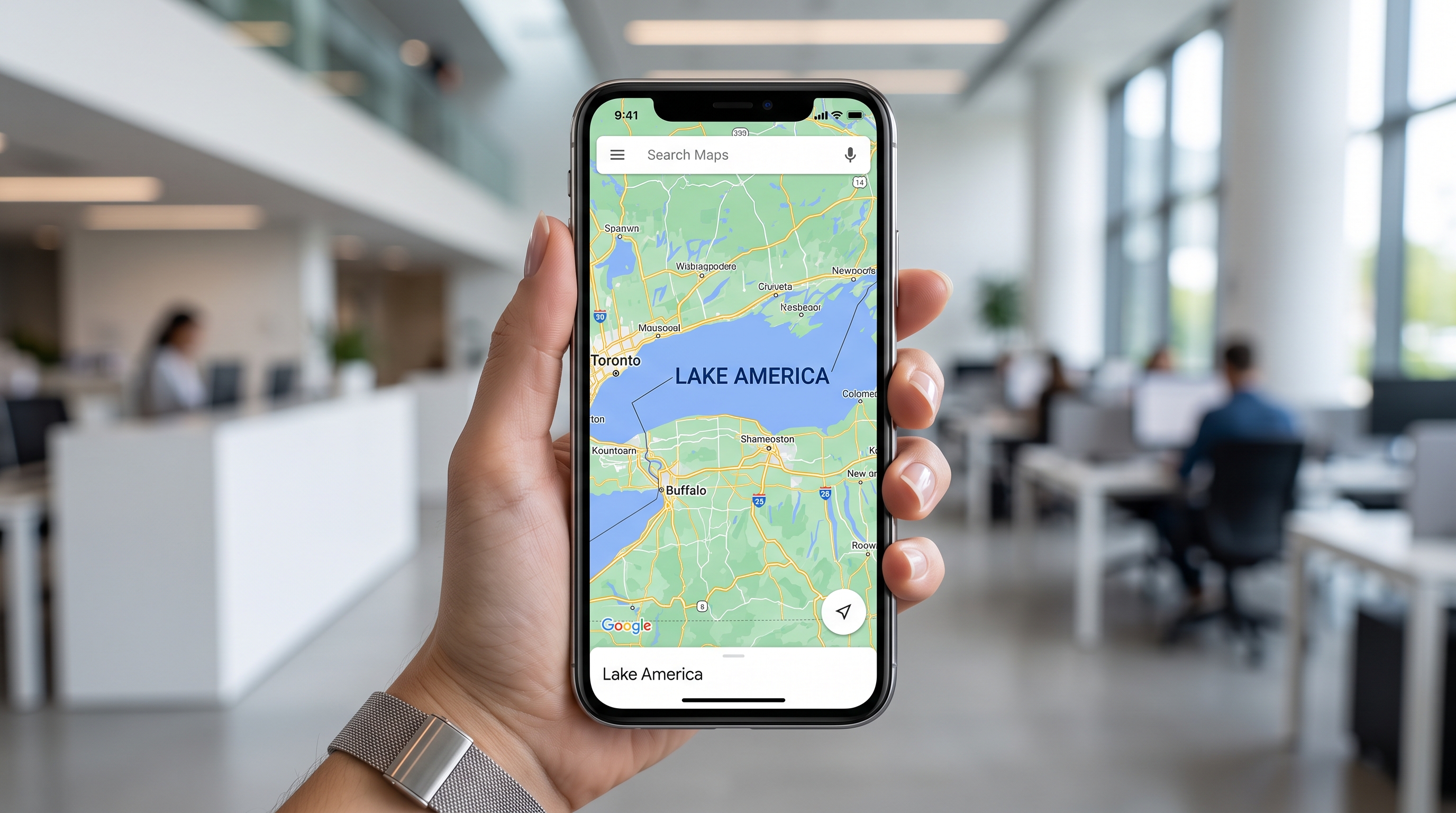 Googleマップ、米国ではオンタリオ湖を「Lake America」に変更　カナダでは従来名を維持