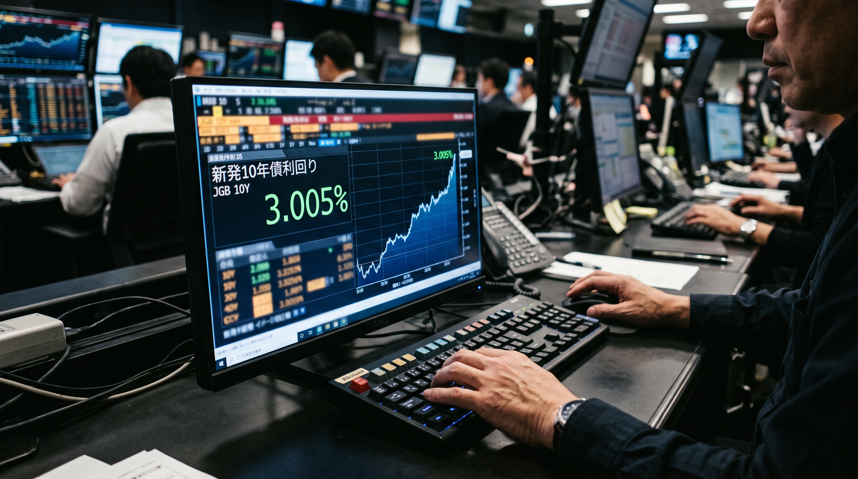 長期金利3.005%に上昇、約30年ぶり高水準　政府は市場注視と財政持続性の両立を強調