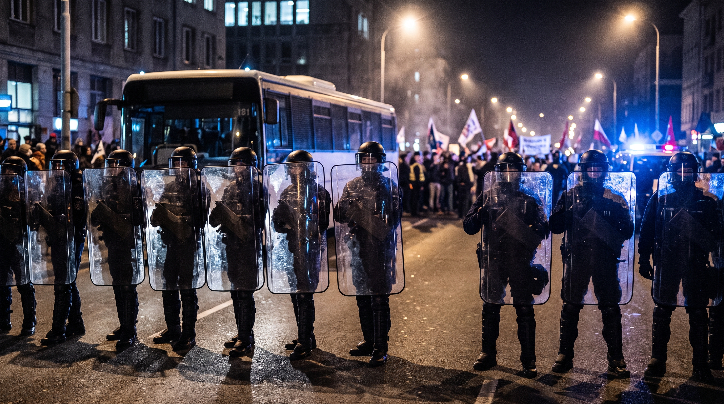英ポーツマスで反移民抗議、約200人が道路封鎖　移送バス阻止を試み警官負傷