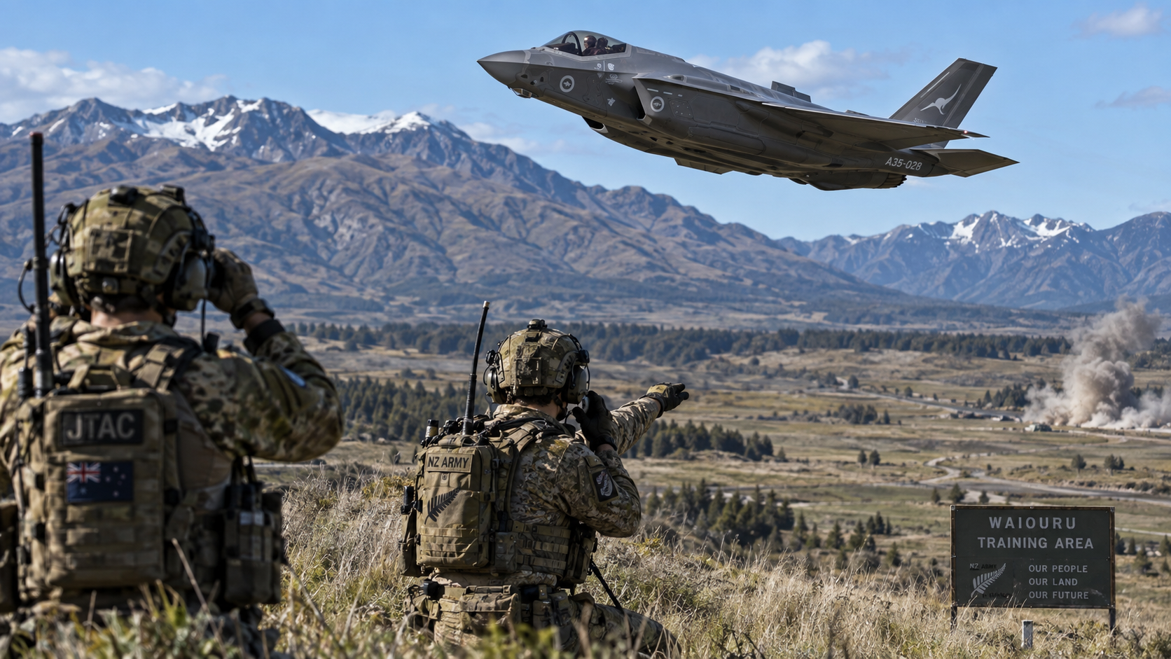 豪空軍F-35A、初のニュージーランド展開　陸軍JTACと共同訓練、2035年のANZAC統合構想に沿う
