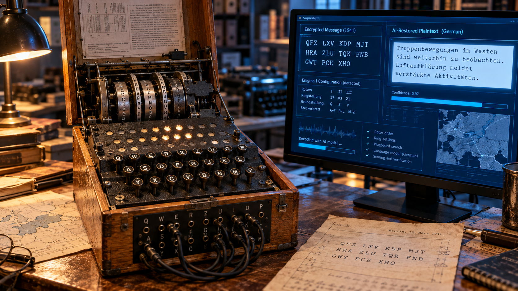 GPT-6 Astra、1941年のエニグマ電文を解読　暗号研究者が鍵と平文を確認