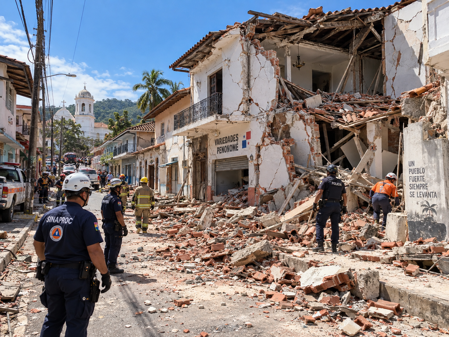 パナマ南西部で12日にM6.1　大地震後の被災地で避難者598人、道路や橋の復旧急ぐ