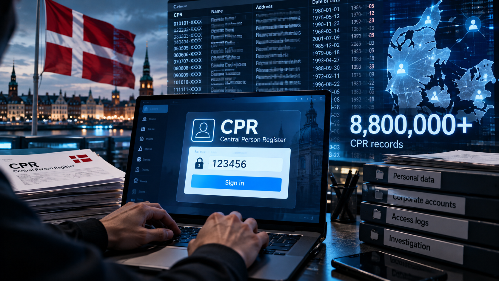 パスワード「123456」が不正アクセスの入口か　デンマークCPRで約880万人分の情報が対象に