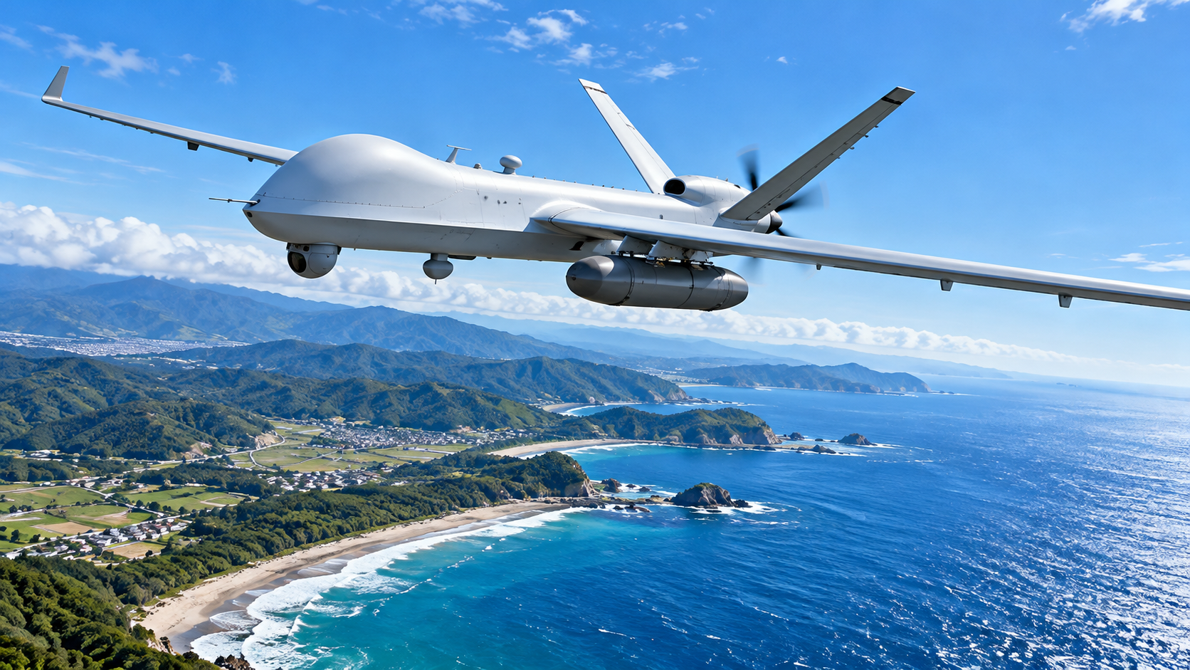 ソフトバンク、大型無人機から直径5km以上を通信圏内に 高知県沖の高度3,000mで災害対応を実証